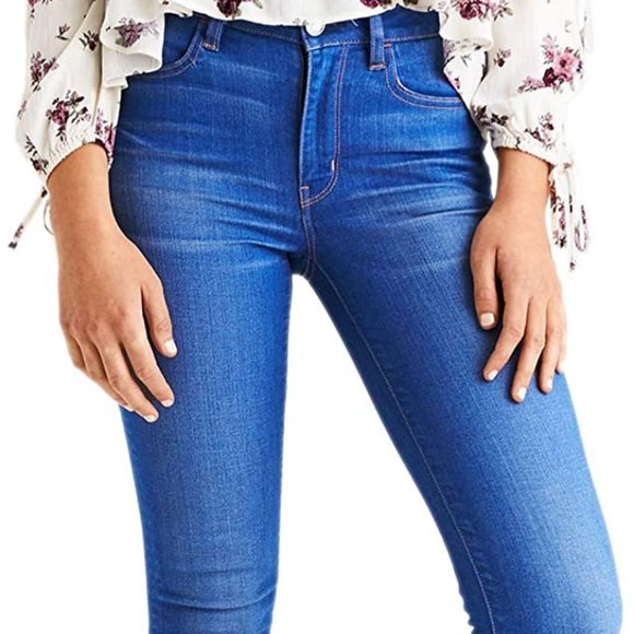 American Eagle Hi-Rise Sapphire Blue Jegging - Size 00 - Picture 2 of 6